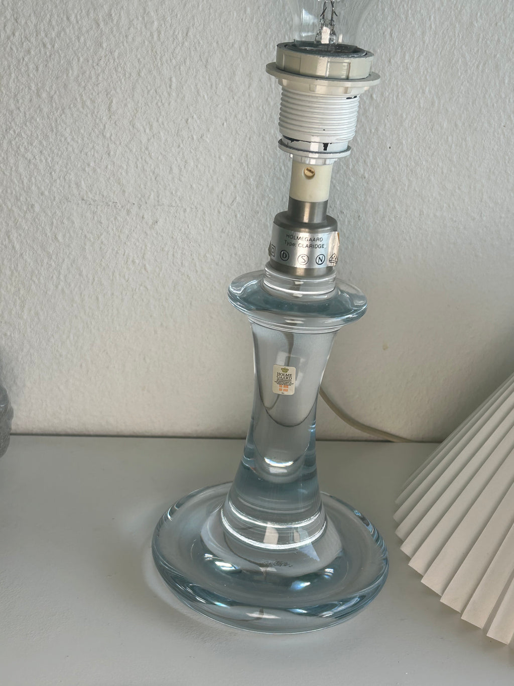 Holmegaard Claridge glasbordlampe med LE KLINT 1/17 skærm – 45 cm - billede 12