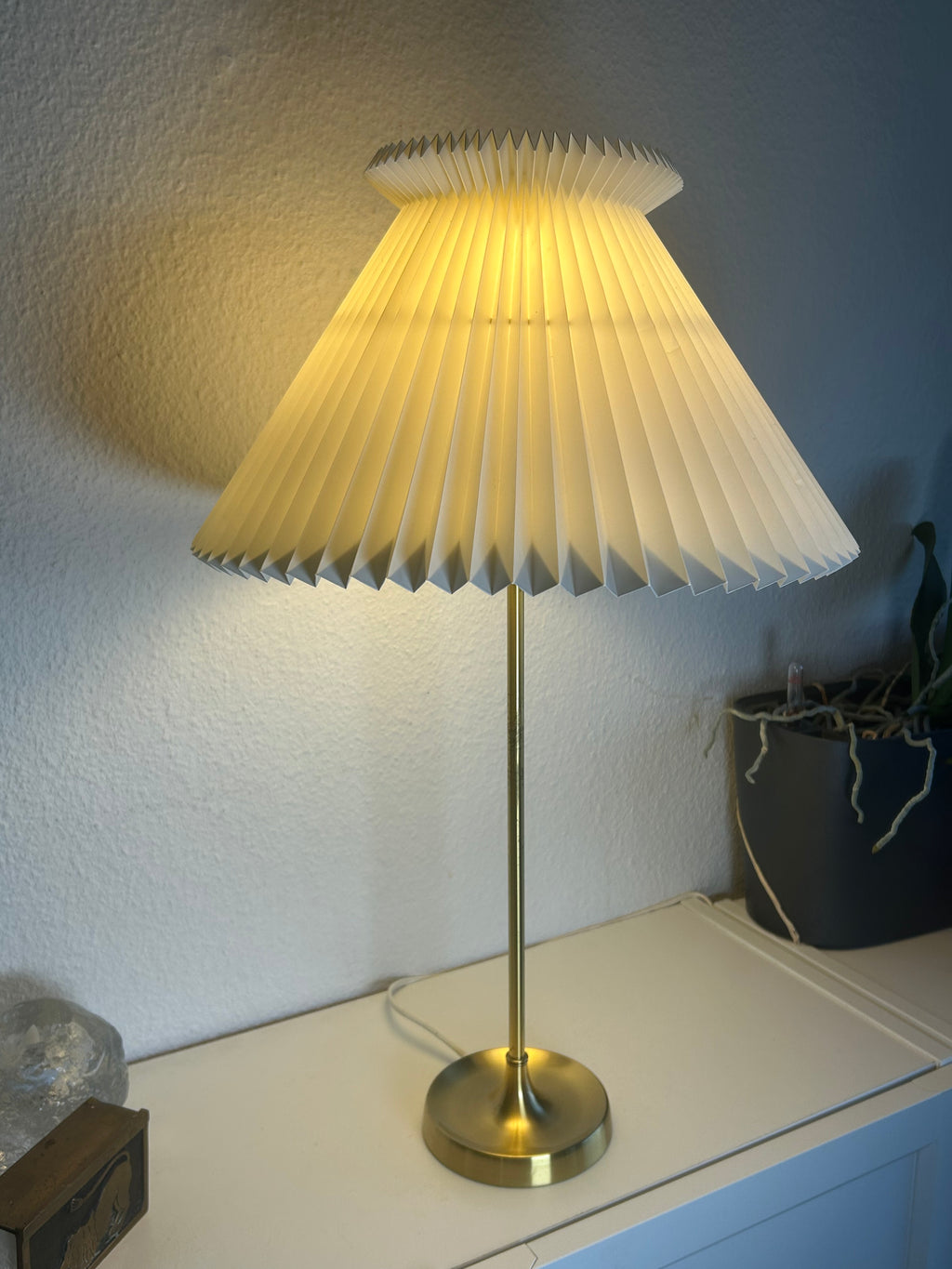 LE KLINT 307 bordlampe i messing med LE KLINT 6/21 skærm – 58 cm - billede 6
