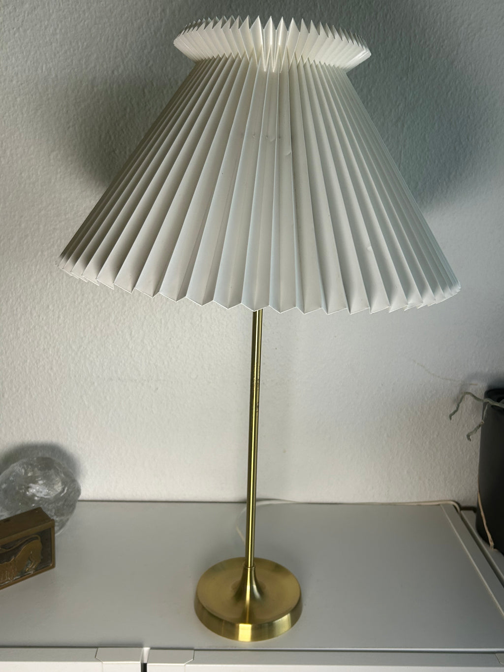 LE KLINT 307 bordlampe i messing med LE KLINT 6/21 skærm – 58 cm - billede 8