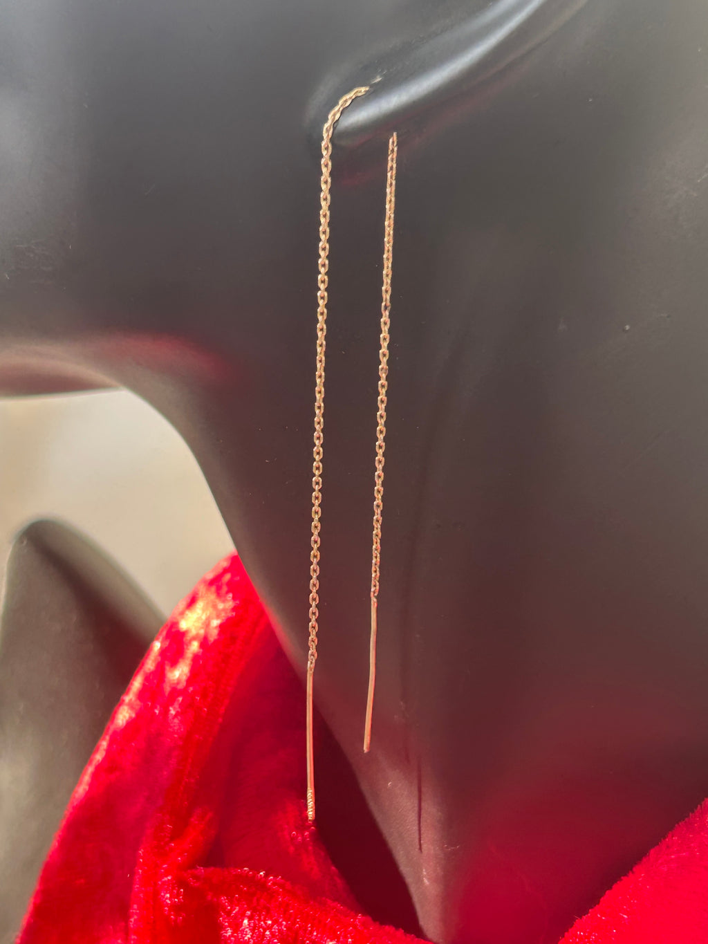 Nordahl Andersen lange kædeøreringe – forgyldt 925 sølv – 17 cm