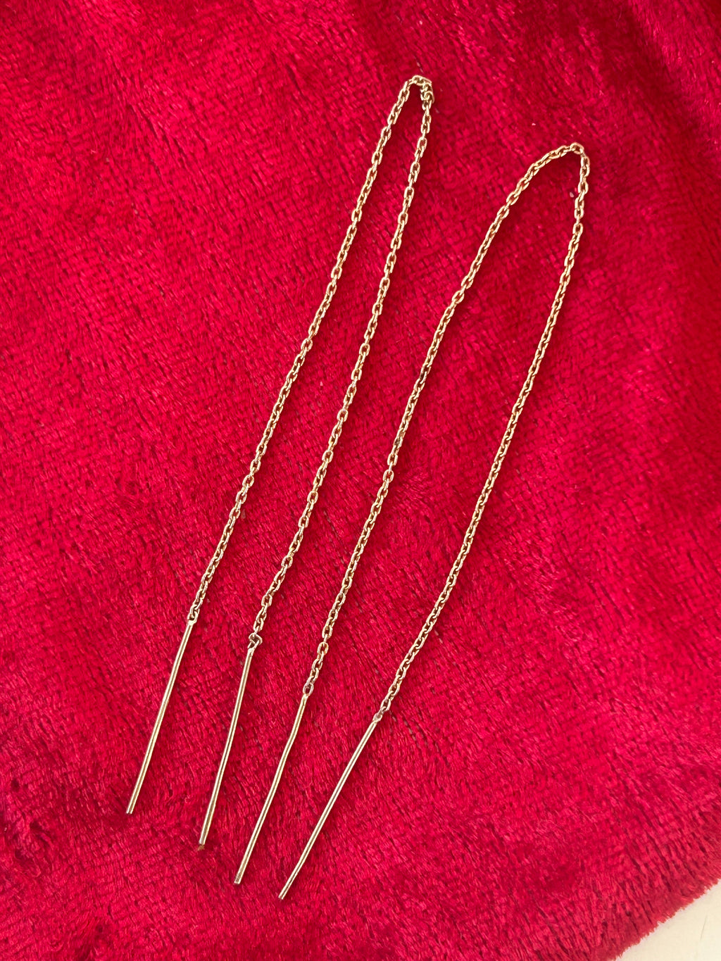 Nordahl Andersen lange kædeøreringe – forgyldt 925 sølv – 17 cm