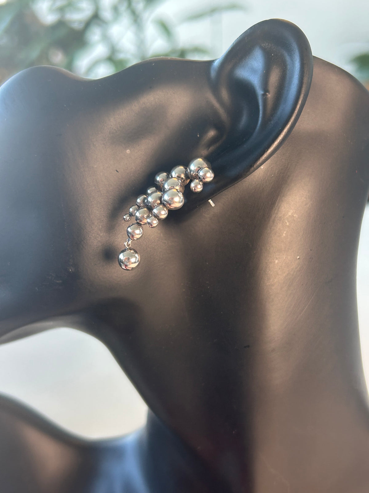 1 stk. Georg Jensen Moonlight Grapes Large Chandelier ørering – sterling sølv – ca. 37 mm