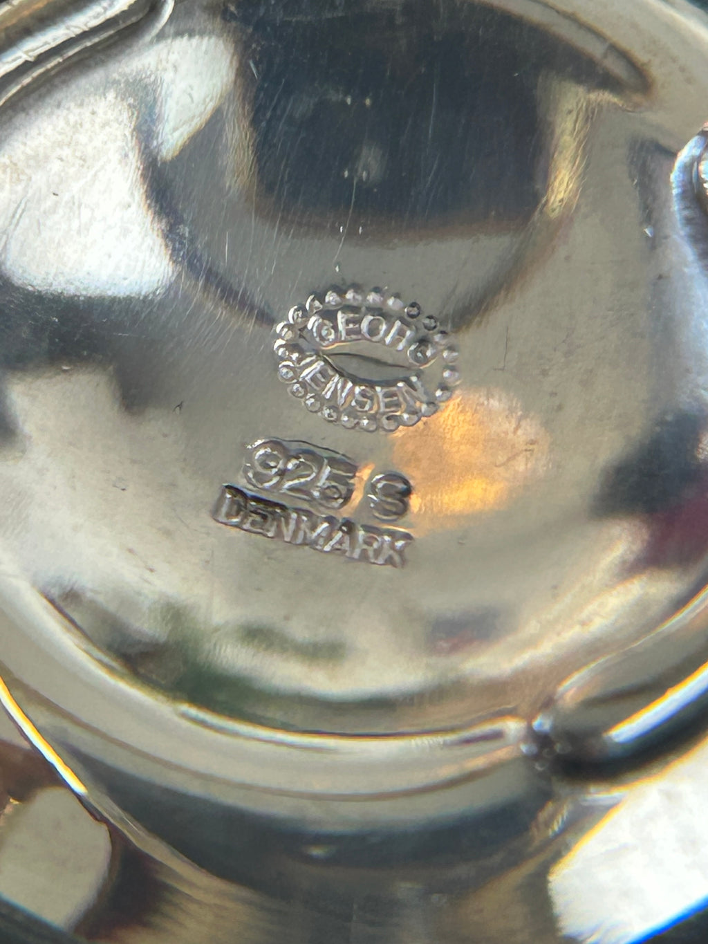 Georg Jensen Daisy hårelastik – 925S sterlingsølv &amp; sort emalje – Ø 43 mm – original æske