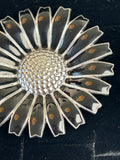 Georg Jensen Daisy hårelastik – 925S sterlingsølv &amp; sort emalje – Ø 43 mm – original æske