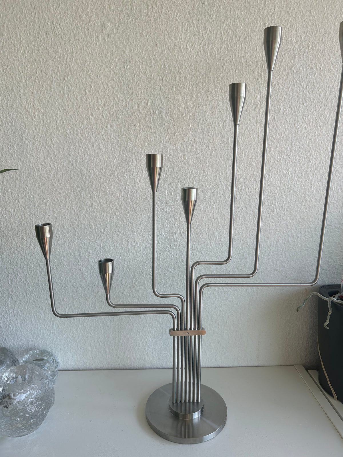 Piet Hein Karlsvognen stor syvarmet lysestage i rustfrit stål – 63 cm - billede 1