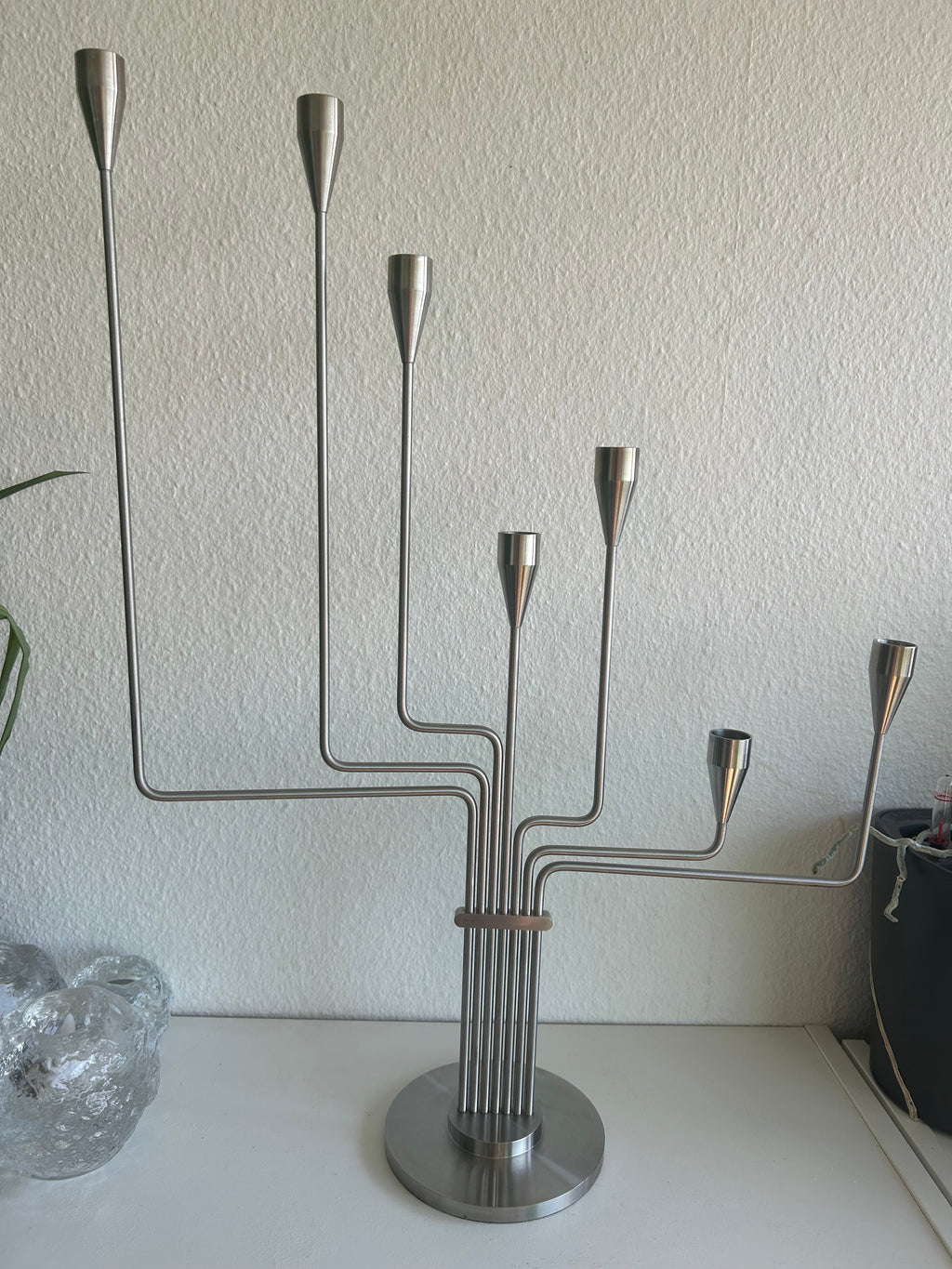 Piet Hein Karlsvognen stor syvarmet lysestage i rustfrit stål – 63 cm - billede 2