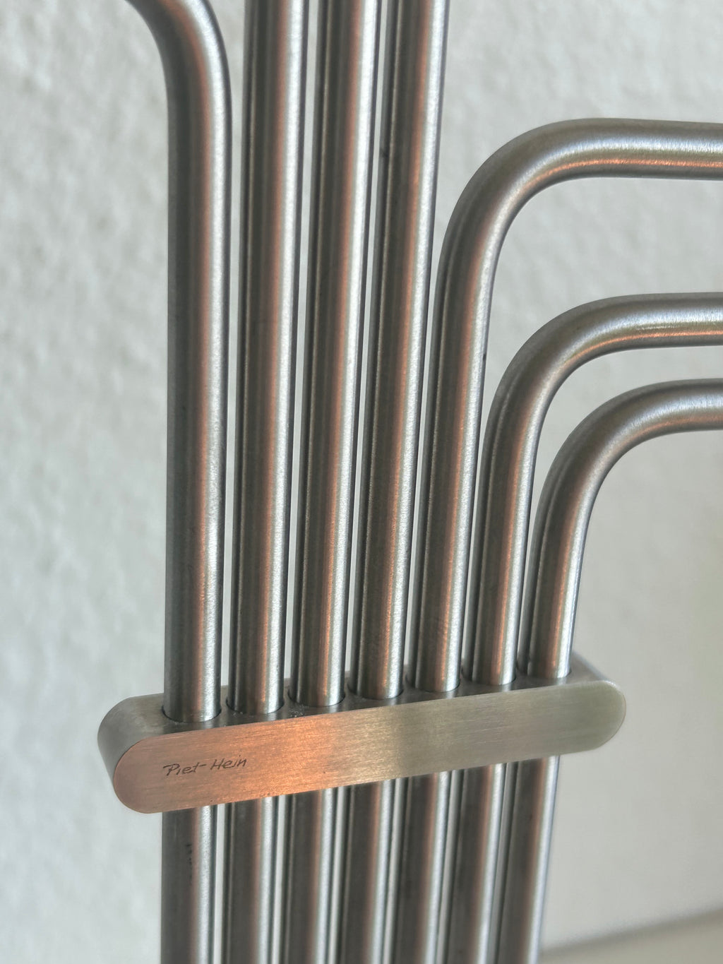 Piet Hein Karlsvognen stor syvarmet lysestage i rustfrit stål – 63 cm - billede 3