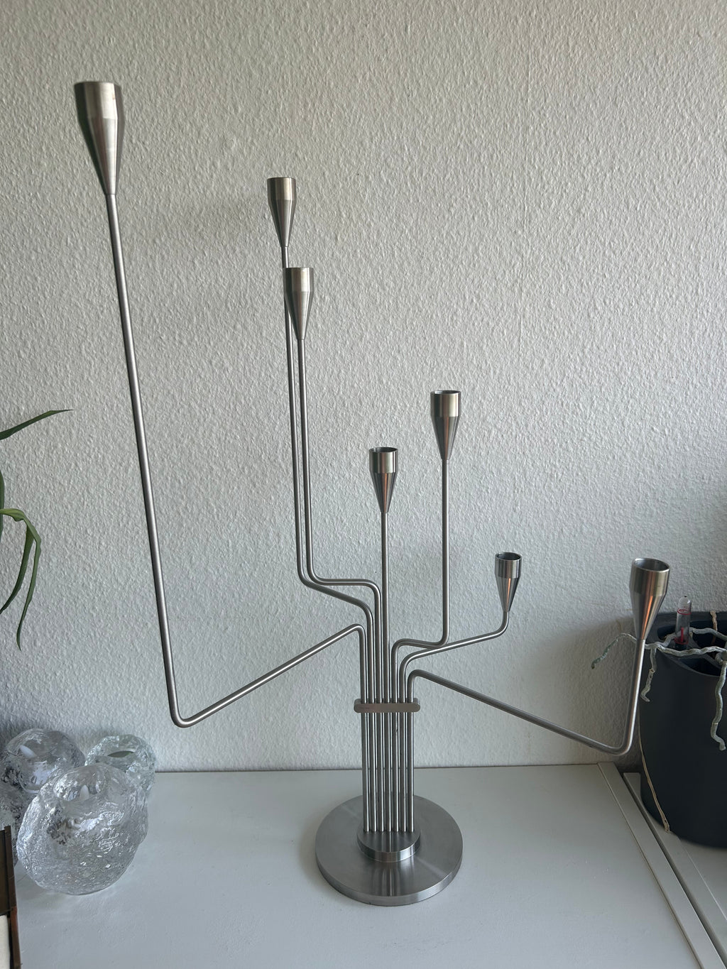 Piet Hein Karlsvognen stor syvarmet lysestage i rustfrit stål – 63 cm - billede 7