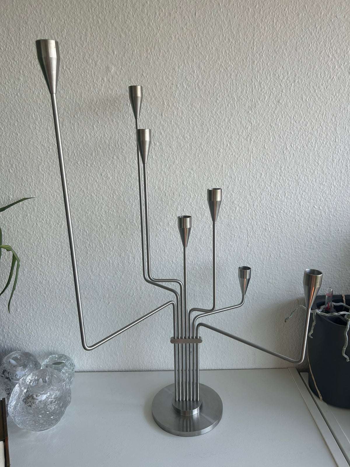 Piet Hein Karlsvognen stor syvarmet lysestage i rustfrit stål – 63 cm - billede 7
