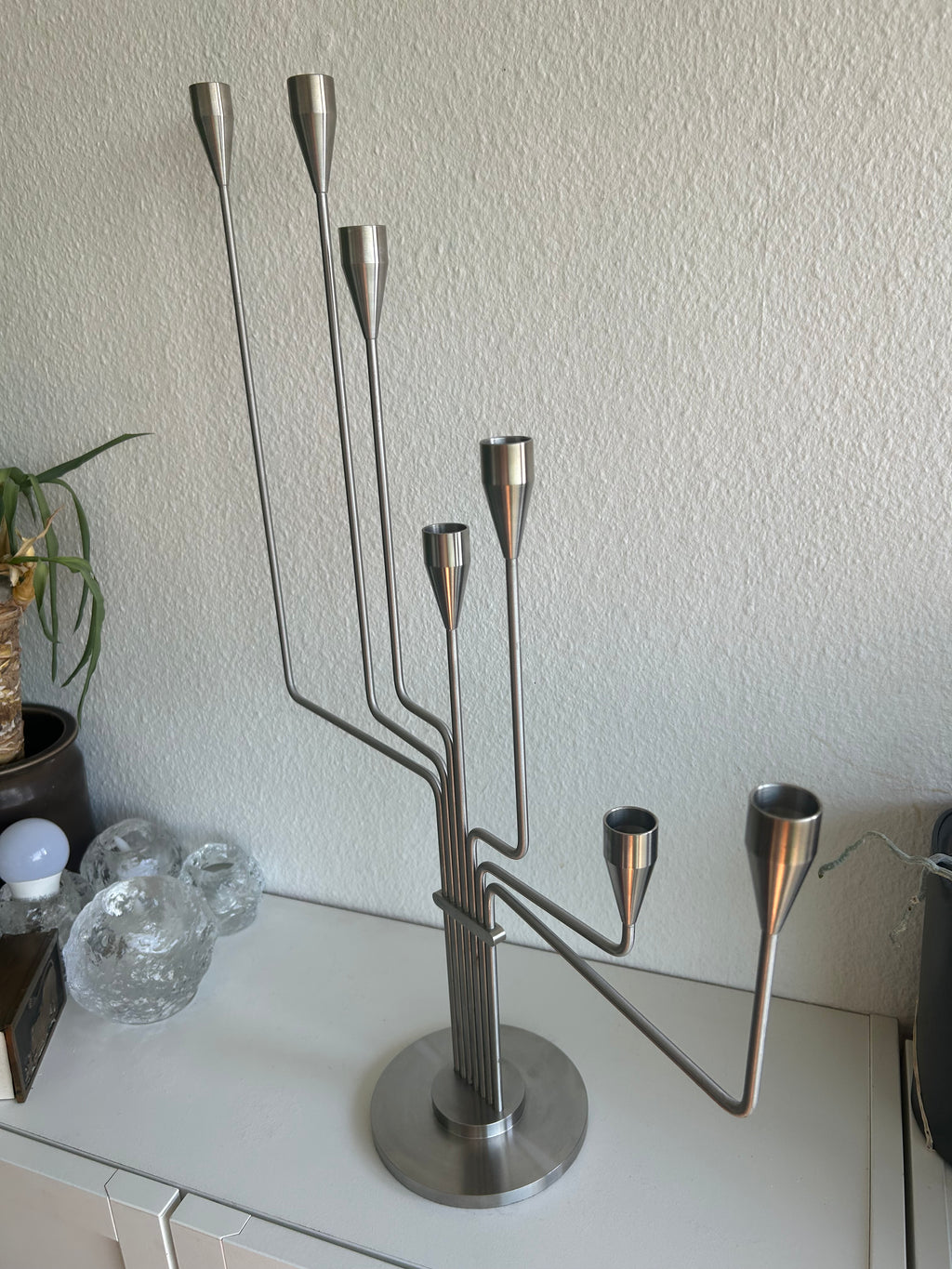 Piet Hein Karlsvognen stor syvarmet lysestage i rustfrit stål – 63 cm - billede 8