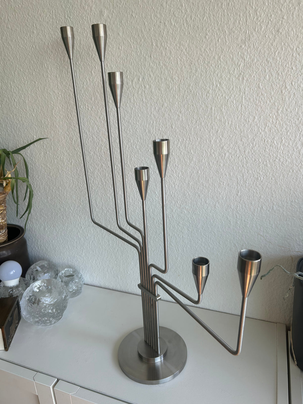 Piet Hein Karlsvognen stor syvarmet lysestage i rustfrit stål – 63 cm - billede 8
