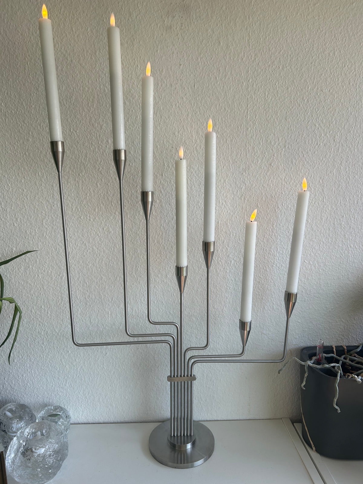 Piet Hein Karlsvognen stor syvarmet lysestage i rustfrit stål – 63 cm - billede 9