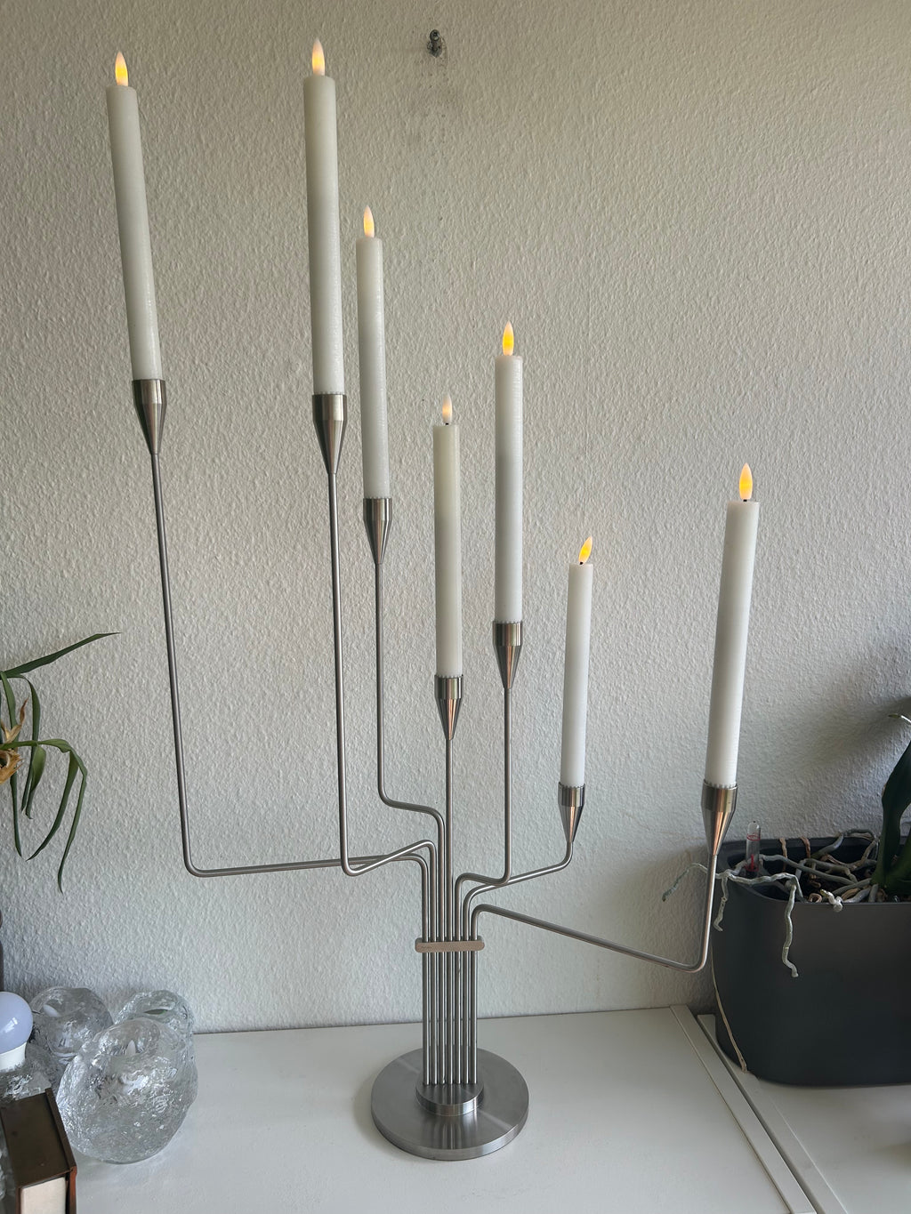 Piet Hein Karlsvognen stor syvarmet lysestage i rustfrit stål – 63 cm - billede 10