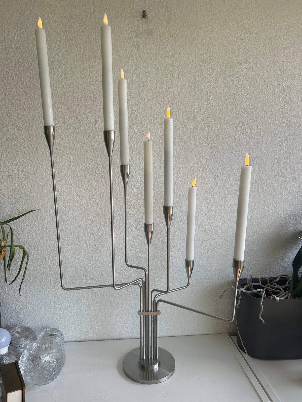 Piet Hein Karlsvognen stor syvarmet lysestage i rustfrit stål – 63 cm - billede 10