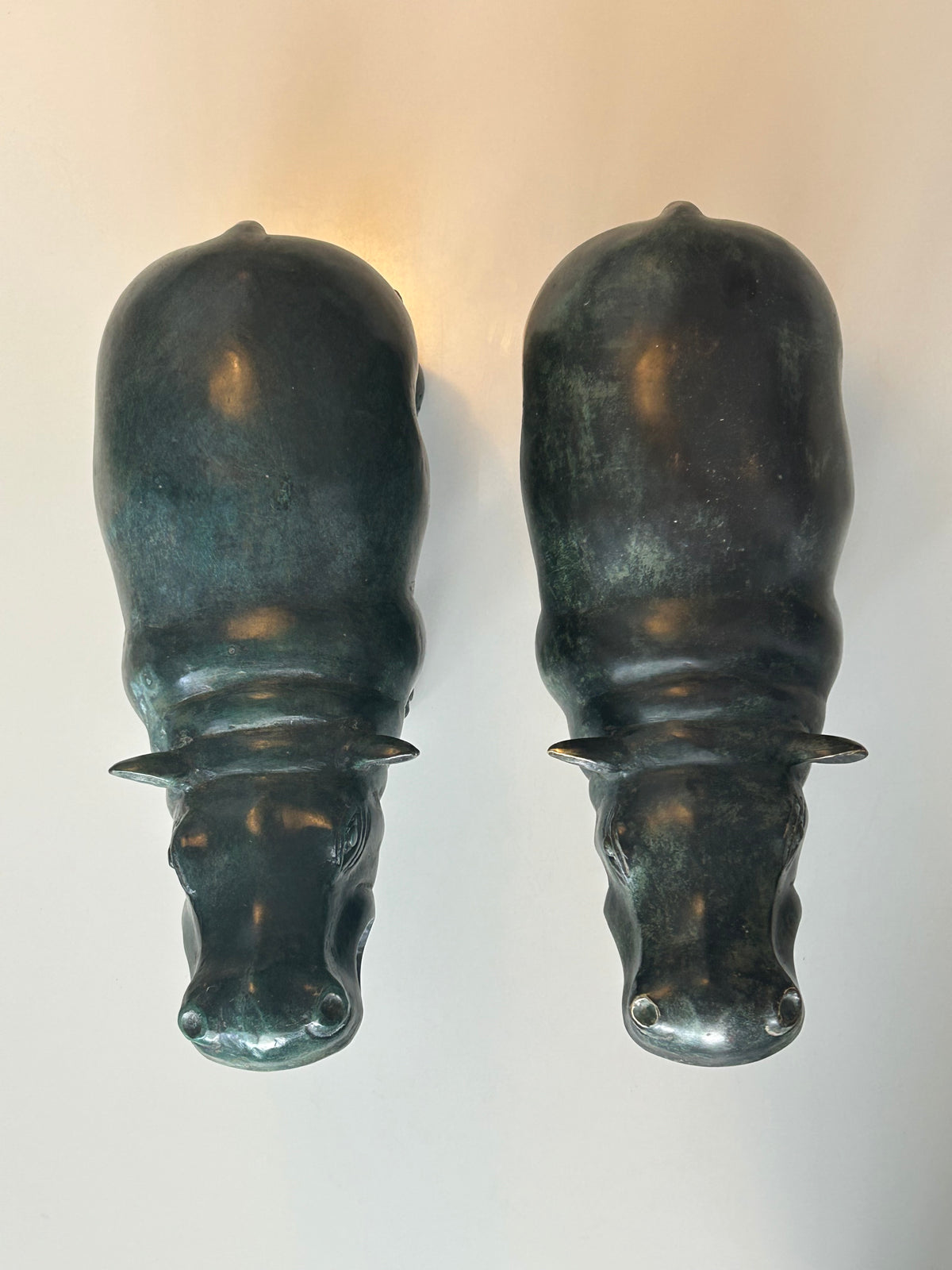 Massiv bronze flodhest – Art People Gallery Sweden (A.P.G.) – ca. 6,7–6,9 kg - billede 2