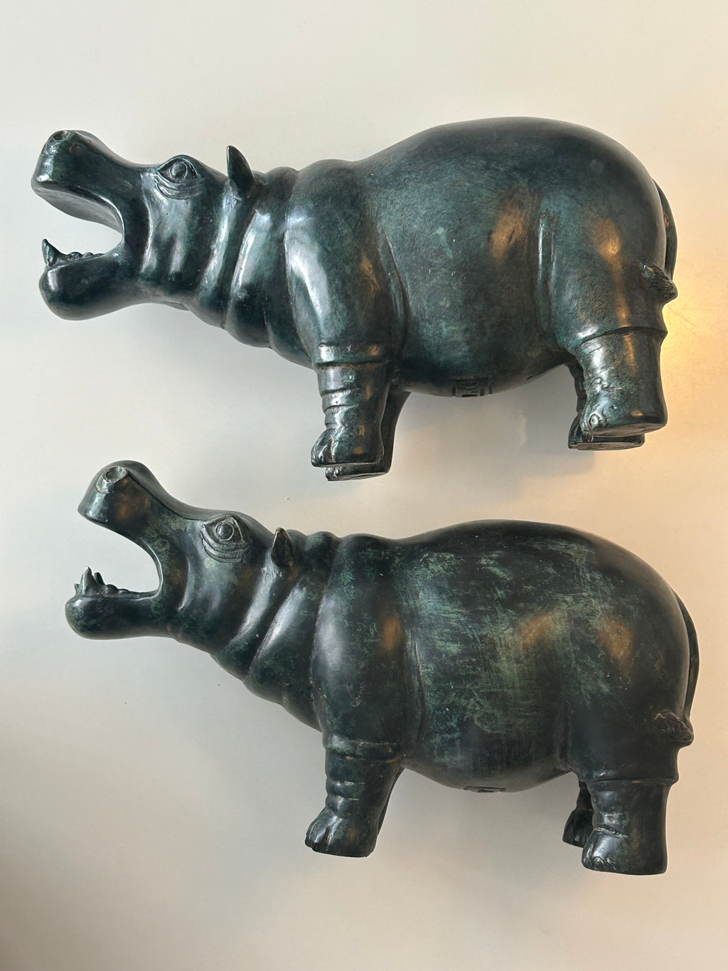 Massiv bronze flodhest – Art People Gallery Sweden (A.P.G.) – ca. 6,7–6,9 kg - billede 6