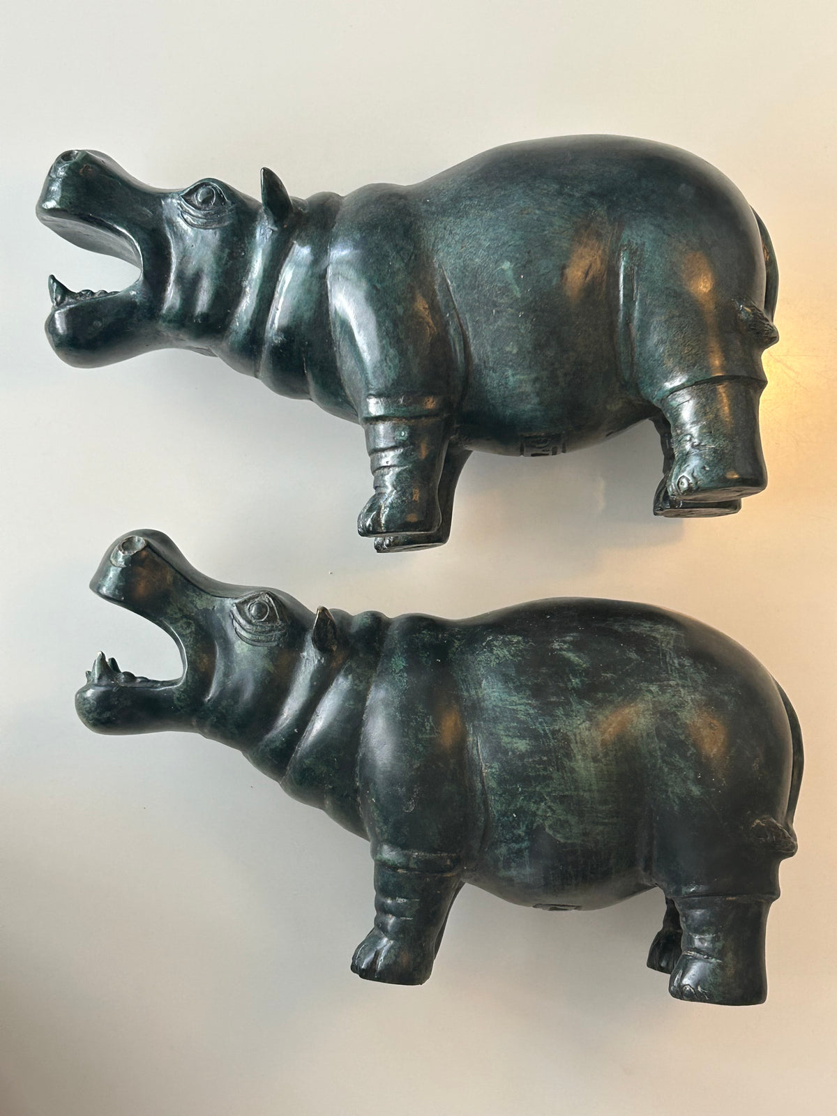 Massiv bronze flodhest – Art People Gallery Sweden (A.P.G.) – ca. 6,7–6,9 kg - billede 6