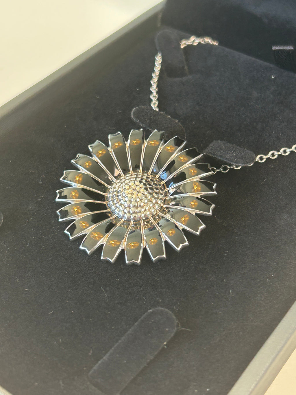 Georg Jensen halskæde med kombineret broche/vedhæng – sterlingsølv
