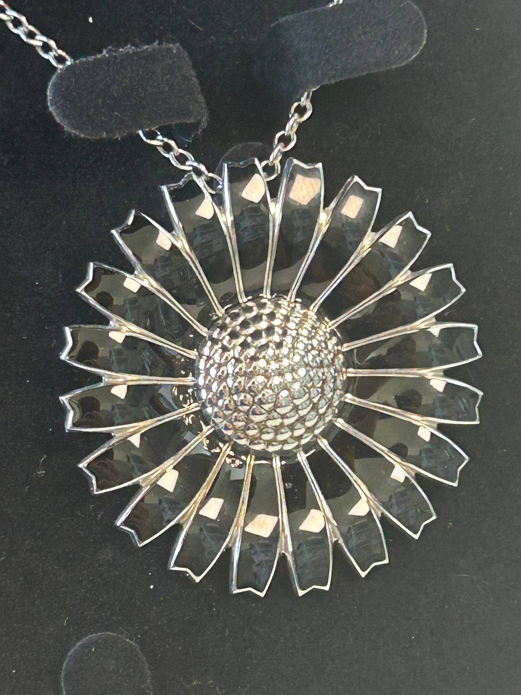 Georg Jensen halskæde med kombineret broche/vedhæng – sterlingsølv