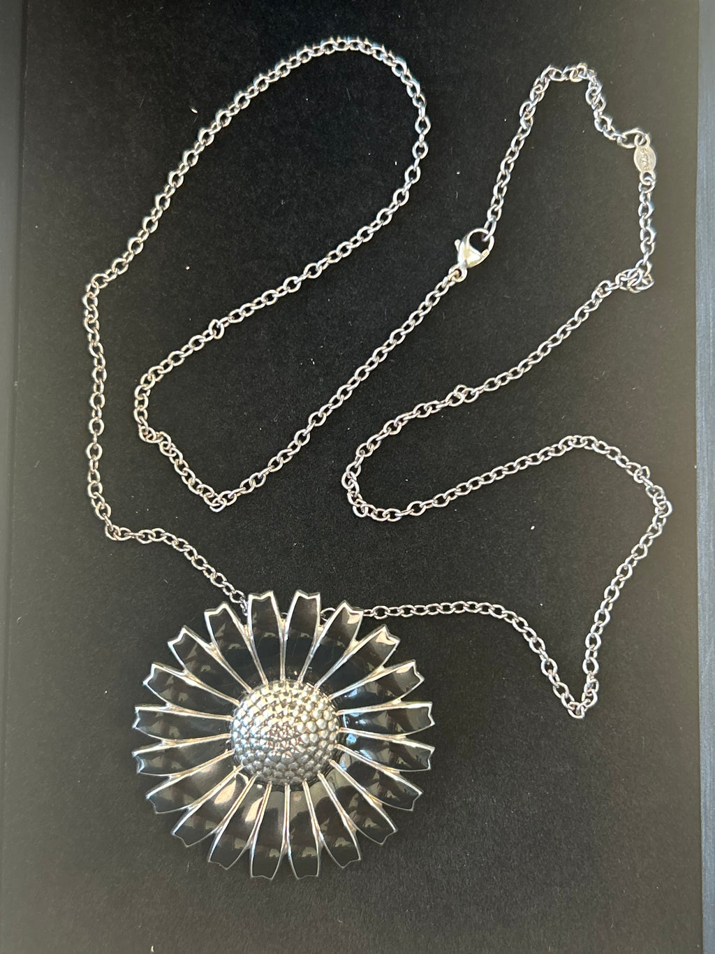 Georg Jensen halskæde med kombineret broche/vedhæng – sterlingsølv