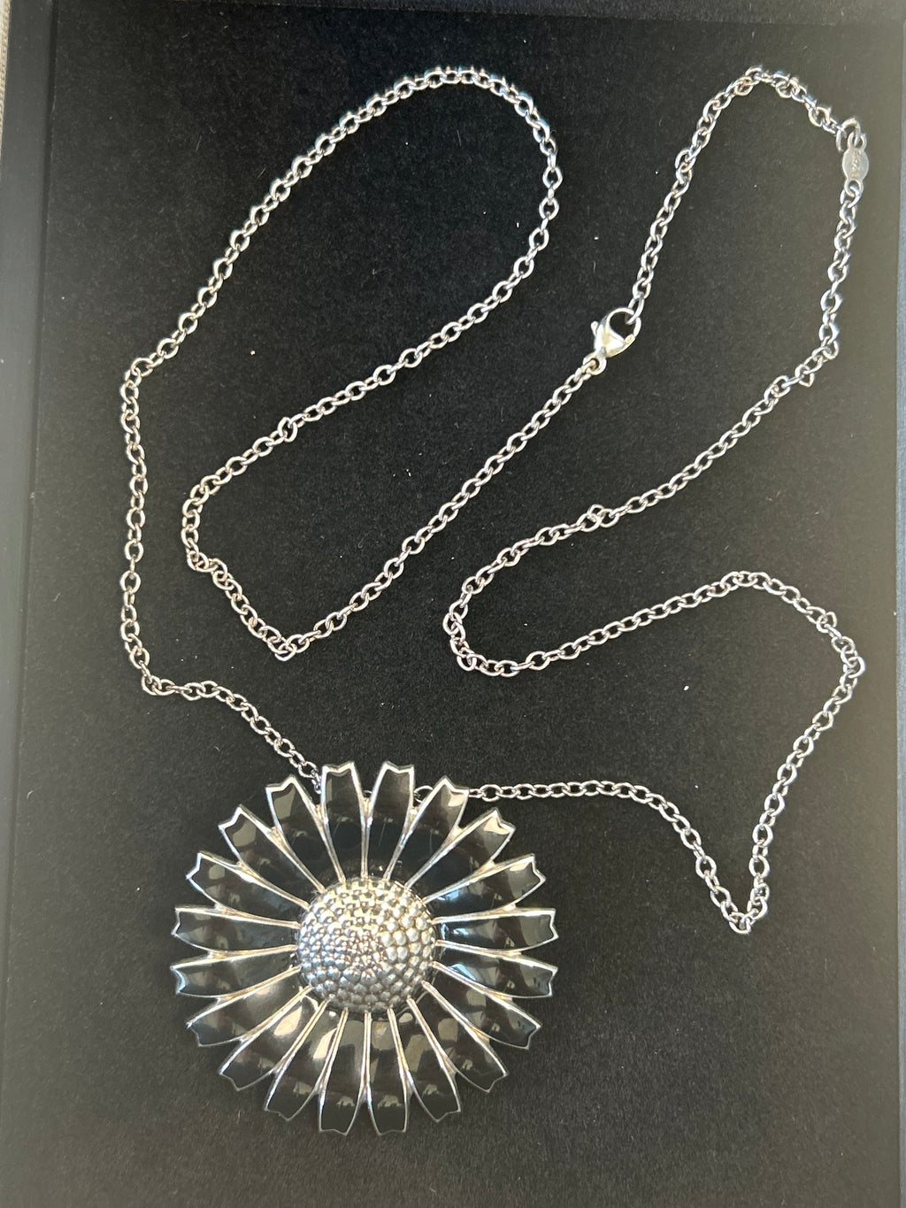 Georg Jensen halskæde med kombineret broche/vedhæng – sterlingsølv