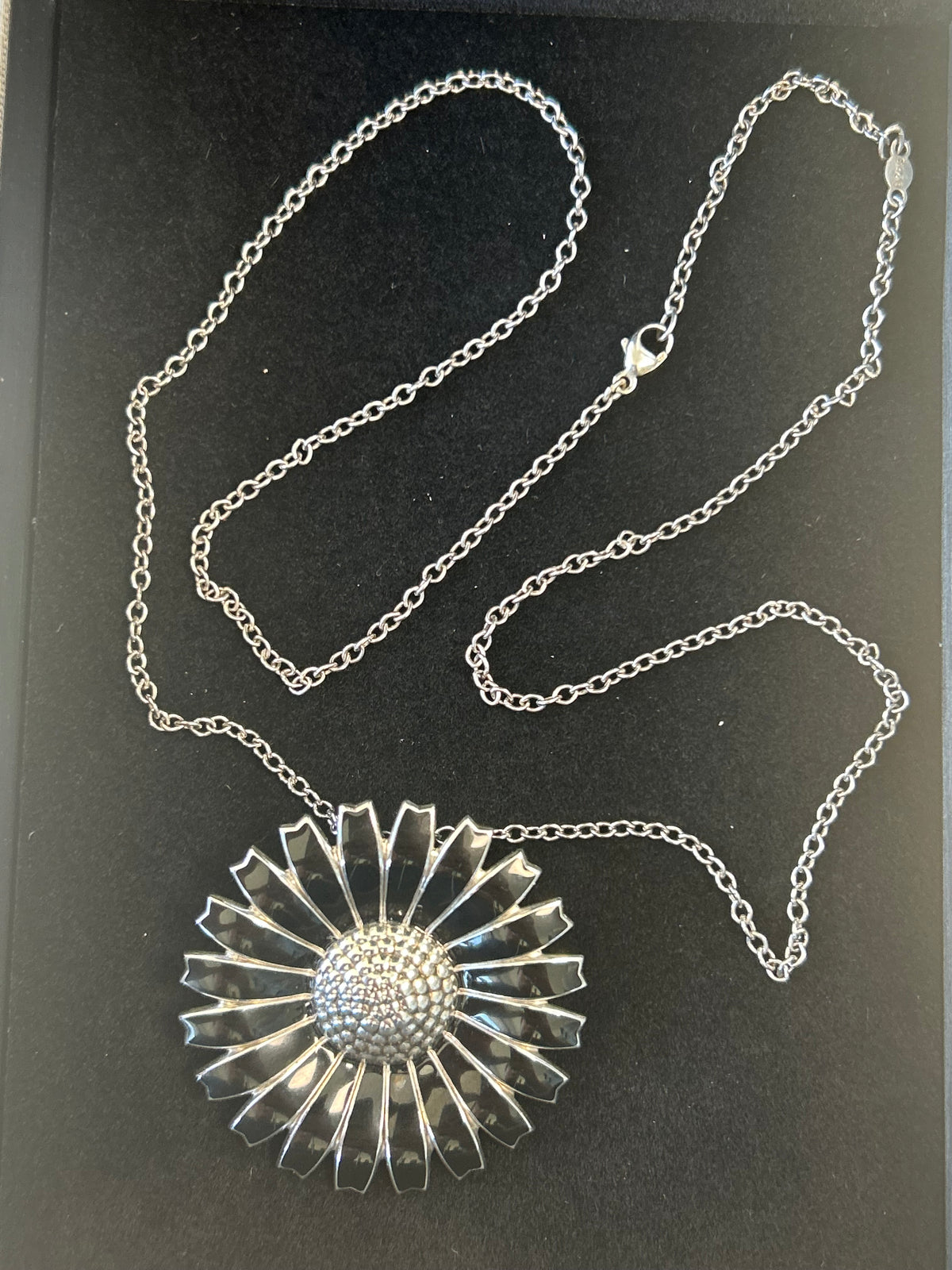 Georg Jensen halskæde med kombineret broche/vedhæng – sterlingsølv