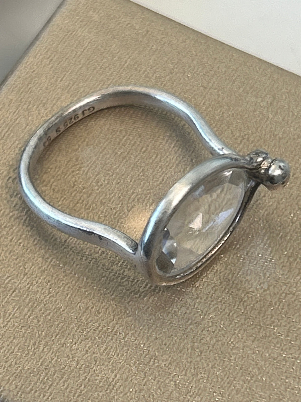 Georg Jensen Savannah ring med bjergkrystal – model 628, str. 54
