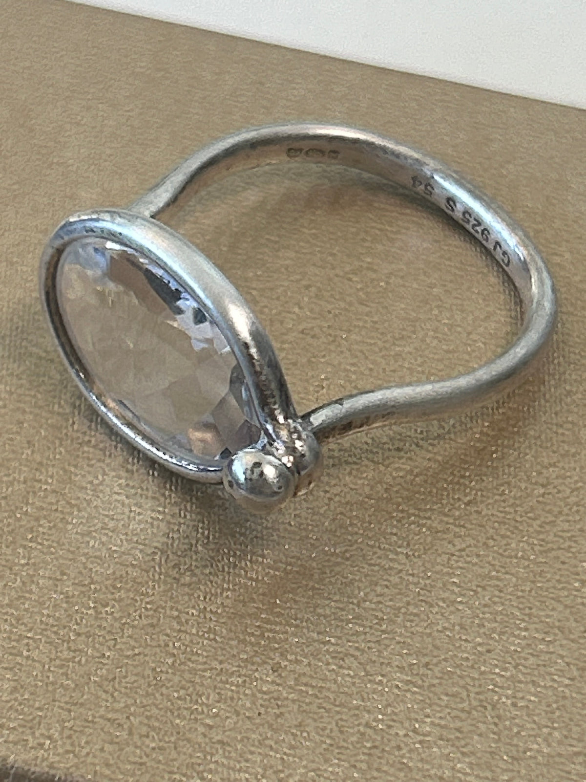 Georg Jensen Savannah ring med bjergkrystal – model 628, str. 54