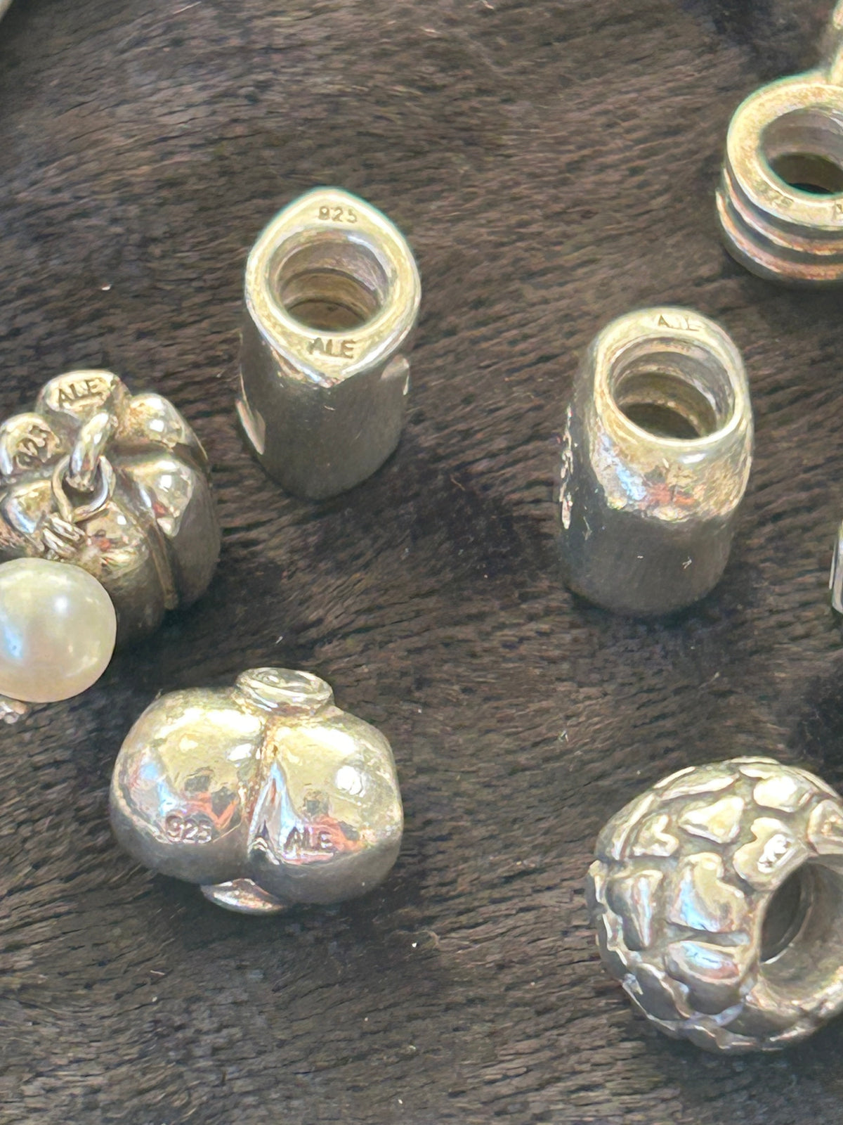 Pandora sølvarmbånd med 10 charms – ALE 925