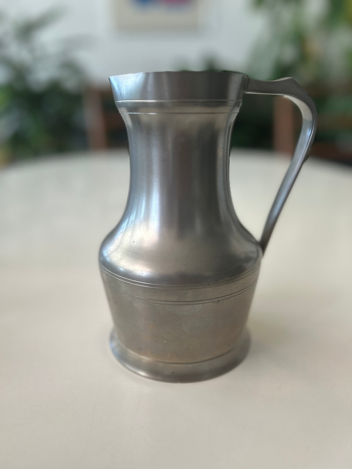 Ældre A.P.G.-stemplet kande i tin/pewter – GEVLOT – 19 cm - billede 5