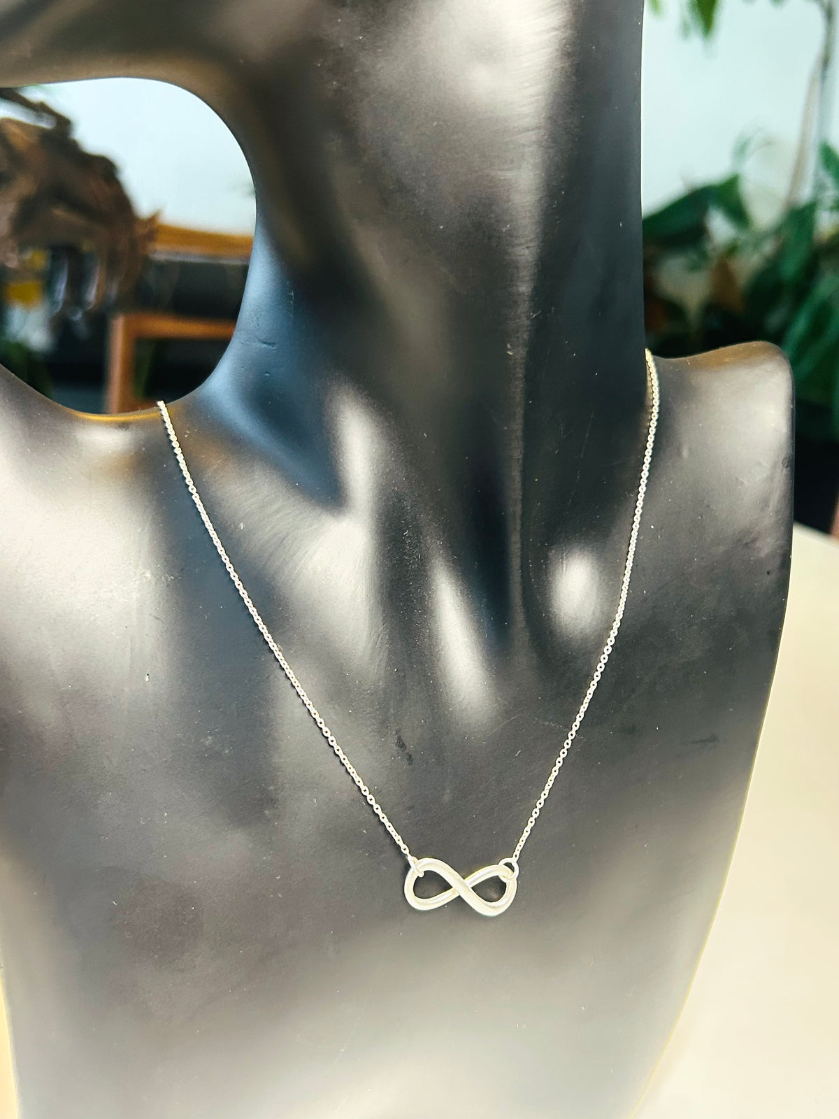 Sølvhalskæde med infinity-symbol – sterlingsølv, 46 cm