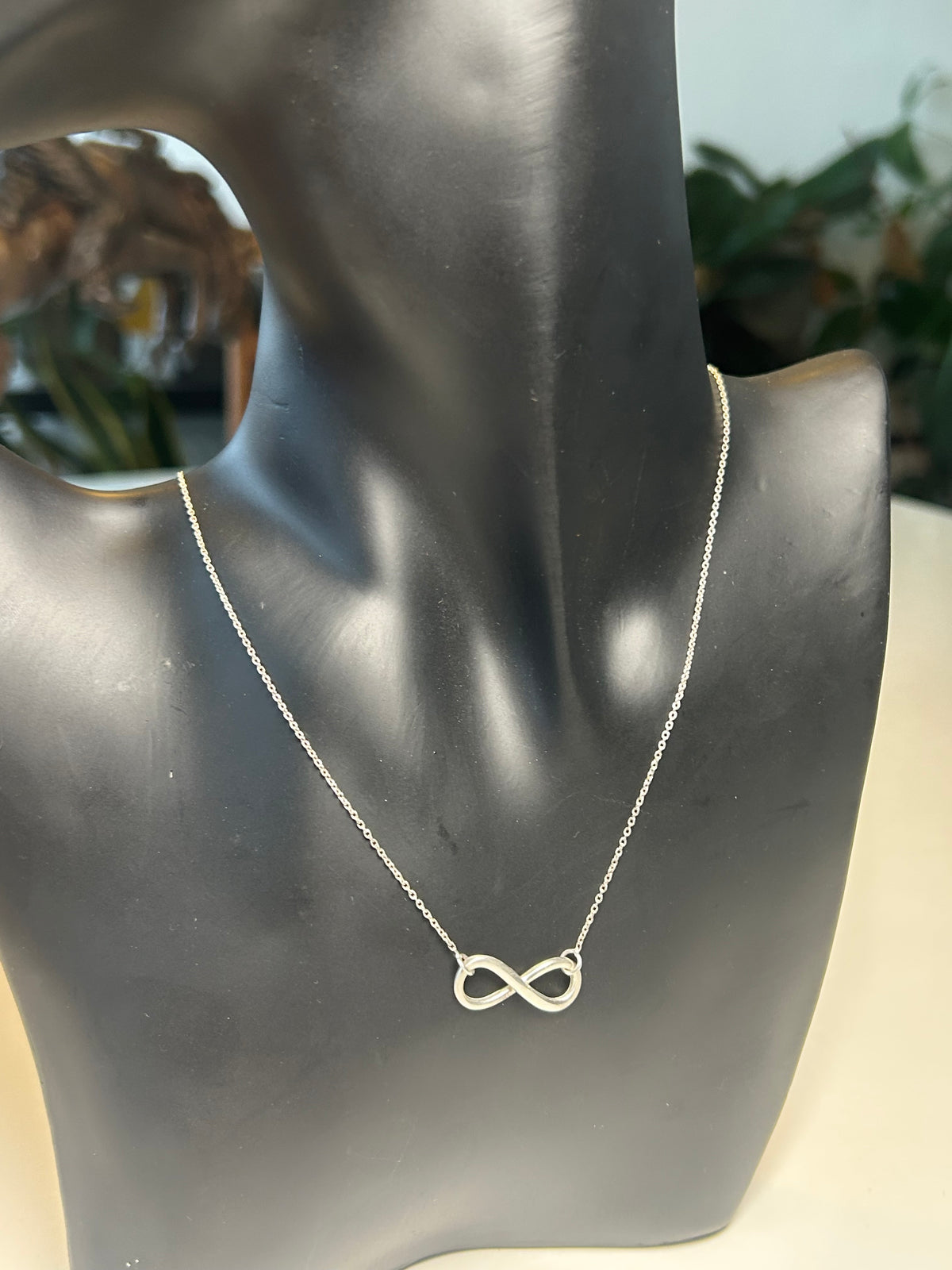 Sølvhalskæde med infinity-symbol – sterlingsølv, 46 cm