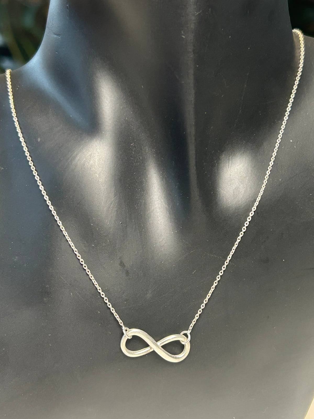 Sølvhalskæde med infinity-symbol – sterlingsølv, 46 cm