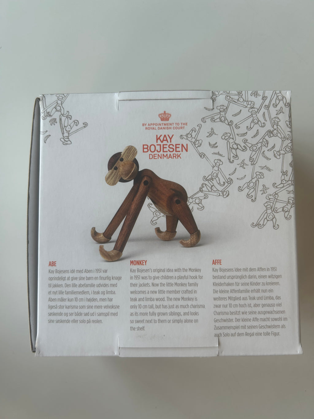Kay Bojesen Abe Mini 39249 – teak og limba – 10 cm – original æske - billede 2
