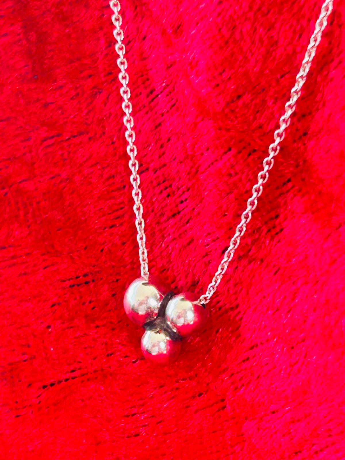 Georg Jensen Moonlight Grapes sæt – halskæde &amp; ørestikker – 925 sterlingsølv